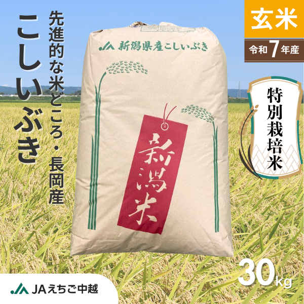 【新潟県長岡産】特別栽培こしいぶき 玄米30kg　1等米