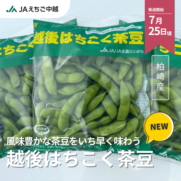 柏崎産　もぎ枝豆　越後はちこく茶豆